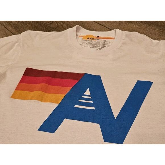 Aviator Nation Logo Tee Shirt Size Medium White - Picture 3 of 10